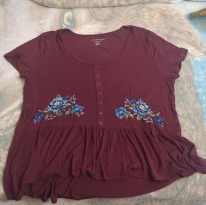 AEO Soft and Sexy Peplum Top